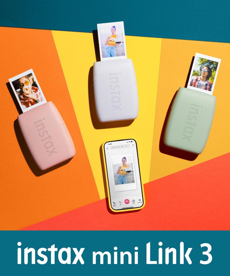 富士フイルム チェキ スマホプリンター instax mini Link3 クレイホワイト＆フィルム40枚＆デコペン