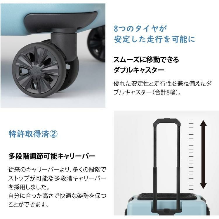 うんちが臭わない袋付  耐重量18Kg 公共交通機関OK ペットキャリー ペット カート ブルー グレー ピンク ホワイト Lサイズ 小型犬 中型犬 猫 PETiCO ペティコ ペチコ 3001-L ハードタイプ スーツケース通院 旅行 帰省 ラッピング不可