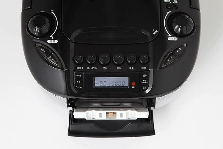 カセットテープ＆電池セット  とうしょう CDでもDVDでもカラオケができるラジカセ TKD-018 マイク2本付き エコー ボーカルカット機能  ラッピング不可