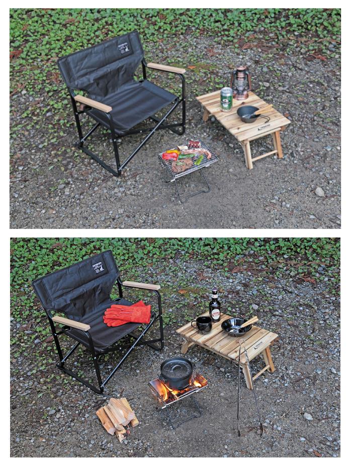 CAPTAIN STAG キャプテンスタッグ UG-47 V型 スマートグリル ＜ミニ＞ BBQコンロ