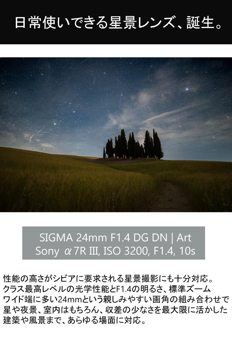 レビューでレンズキャッププレゼント レンズ シグマ 24mm F1.4 DG DN  A  ソニーEマウント用