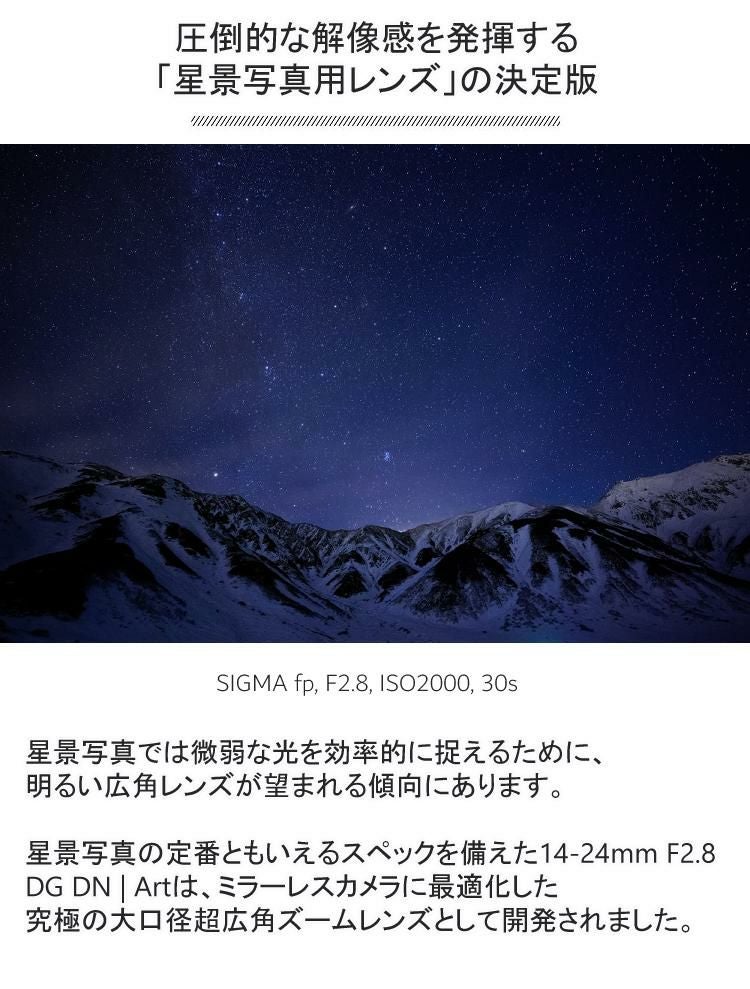 レンズ シグマ 14-24mm F2.8 DG DN A  ソニーEマウント用