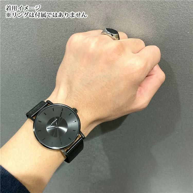 セット  正規品/2年保証 KLASSE14 クラスフォーティーン VO17BK005M ボラーレ ダークメタル ブラック 42mm メッシュ メンズ  カジュアル ビジネス ＆ バングル M サイズ