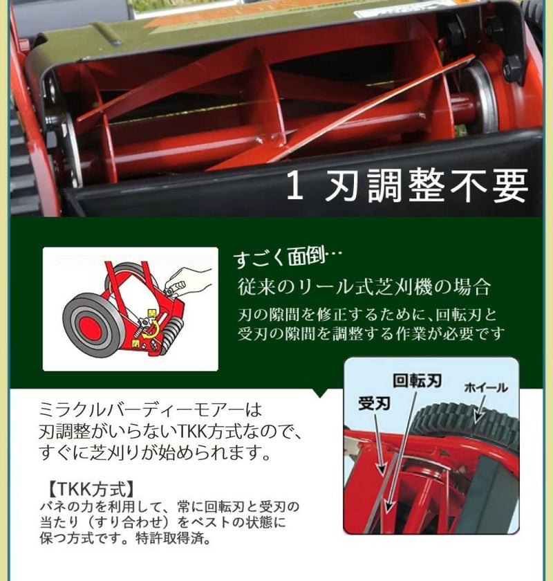 手動 芝刈り機 キンボシ 研磨セット付 GSB-2000H ハッピーバーディモアー 芝刈機 ＋ 研磨セット