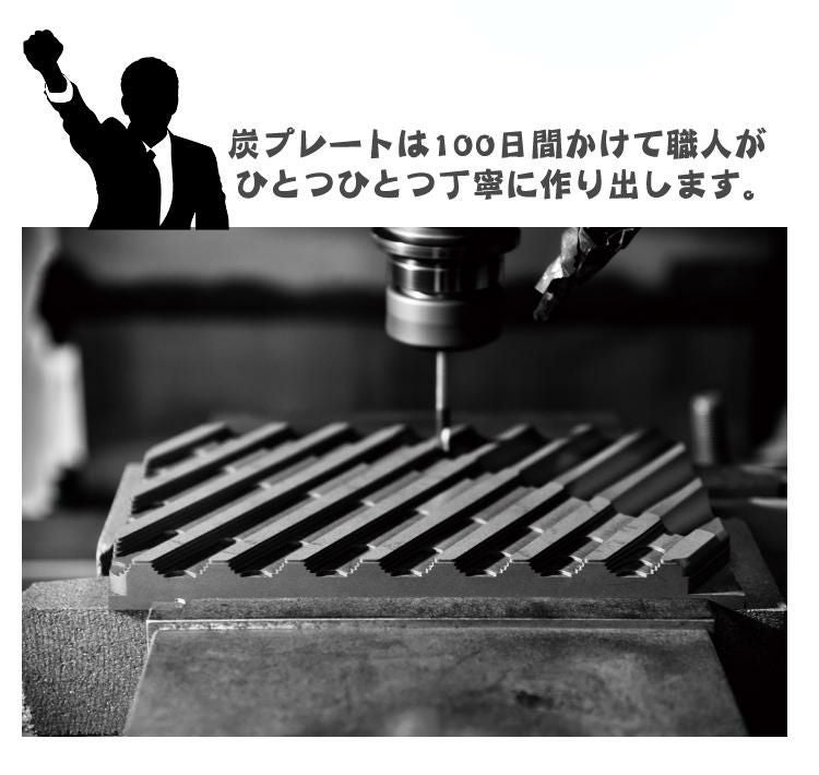 オークス 大人の焼魚 炭グリル OTS8010 蓋付き 炭プレート 遠赤効果 IH
