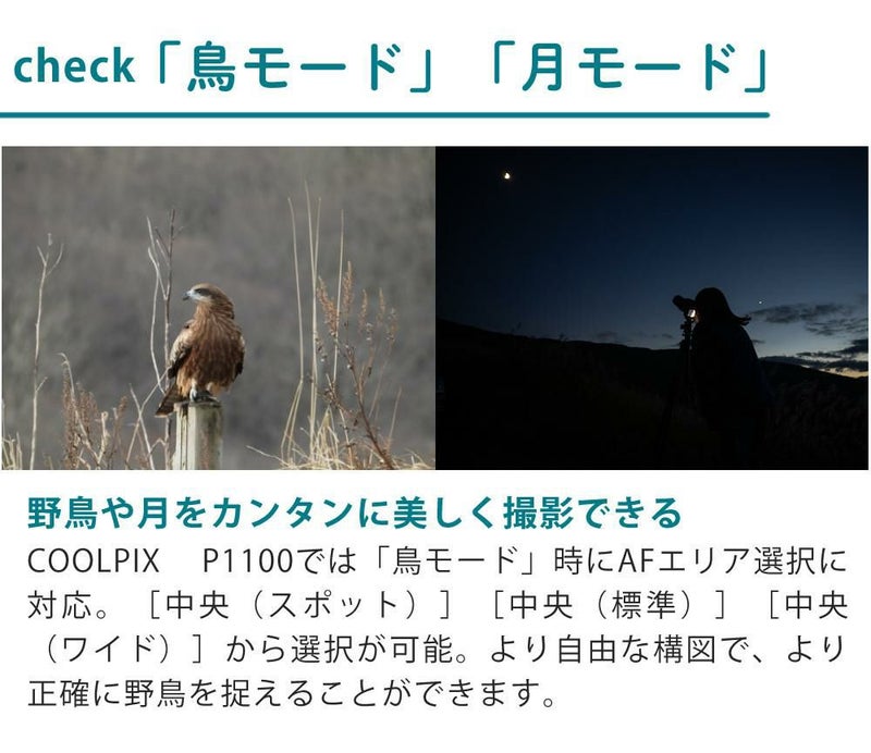 SD・レンズフィルター・クロス付 <br> 新品  Nikon ニコン コンパクトデジタルカメラ COOLPIX P1000 クールピクス 1605万画素 手ブレ補正 高画質 3000mm相当 光学125倍 超望遠ズーム 4K動画撮影 RAW NRW 対応 野鳥撮影 月 惑星 天体