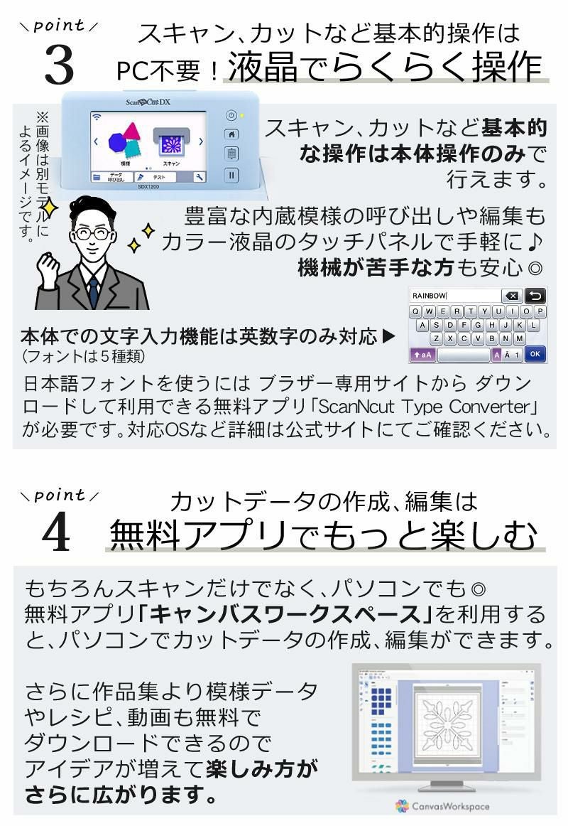 初心者応援 5点セット  ブラザー カッティングマシン ScanNCut CM300 スキャンカット ステッカー 小物 店舗 CMZ0102 Brother
