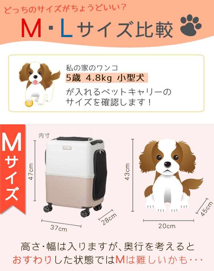 レビュー特典あり  うんちが臭わない袋付  耐重量13Kg 公共交通機関OK ペットキャリー ペット カート ブルー グレー ピンク ホワイト Mサイズ 小型犬 中型犬 猫 PETiCO ペティコ ペチコ 3001-M ハードタイプ スーツケース通院 旅行 帰省 ラッピング不可