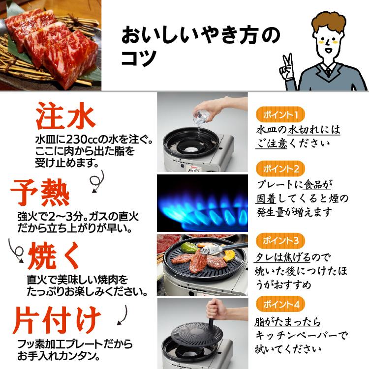 レビューで北海道米プレゼント イワタニ スモークレス焼肉グリル やきまる2 トング＆皿＆カセットガスセット