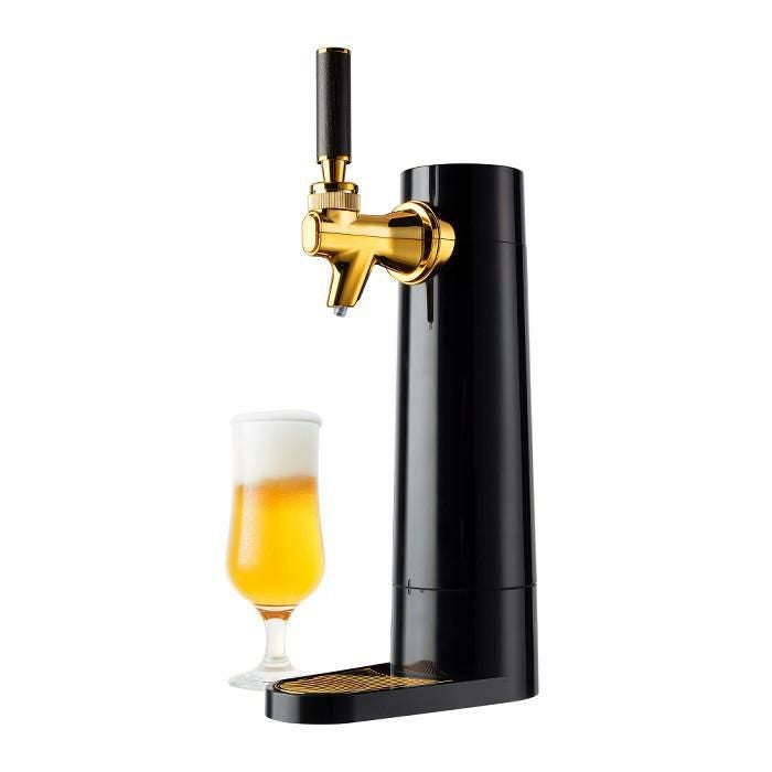 真空断熱タンブラー付き グリーンハウス 家庭用 スタンド式 ビールサーバー GH-BEERO-BK ブラック 黒 超音波式 ラッピング不可