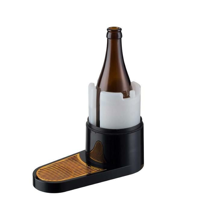 真空断熱タンブラー付き グリーンハウス 家庭用 スタンド式 ビールサーバー GH-BEERO-BK ブラック 黒 超音波式 ラッピング不可