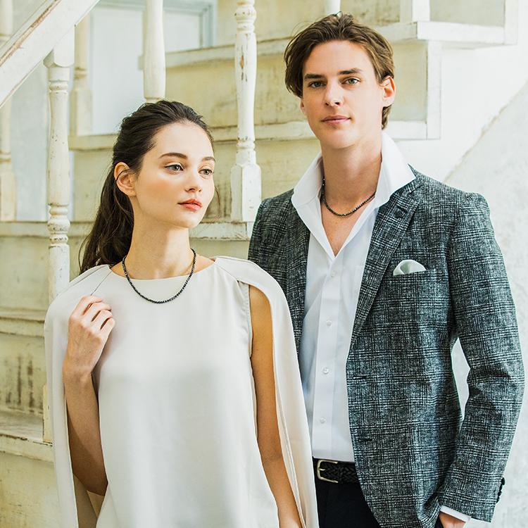 コラントッテ ネックレス LUCE a ブラック＆タオル＆クロス 3点セット ABARH01 ColanTotte 磁気ネックレス ルーチェ アルファ 正規品