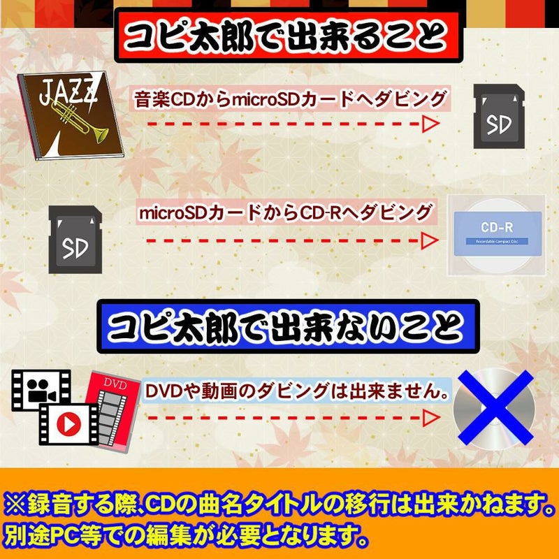 パソコン不要  microSDHCカード付き  とうしょう CDダビング機 コピ太郎 MCD-280