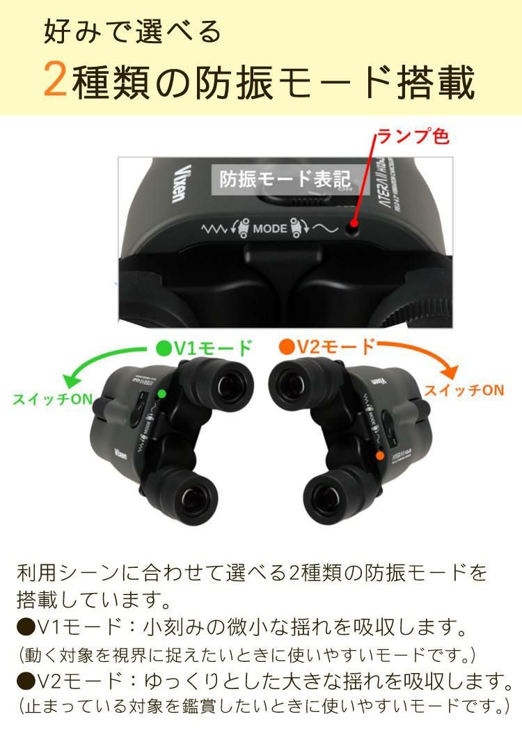 ビクセン 防振双眼鏡 12倍 アテラ2(ATERAII) H12x30(チャコール