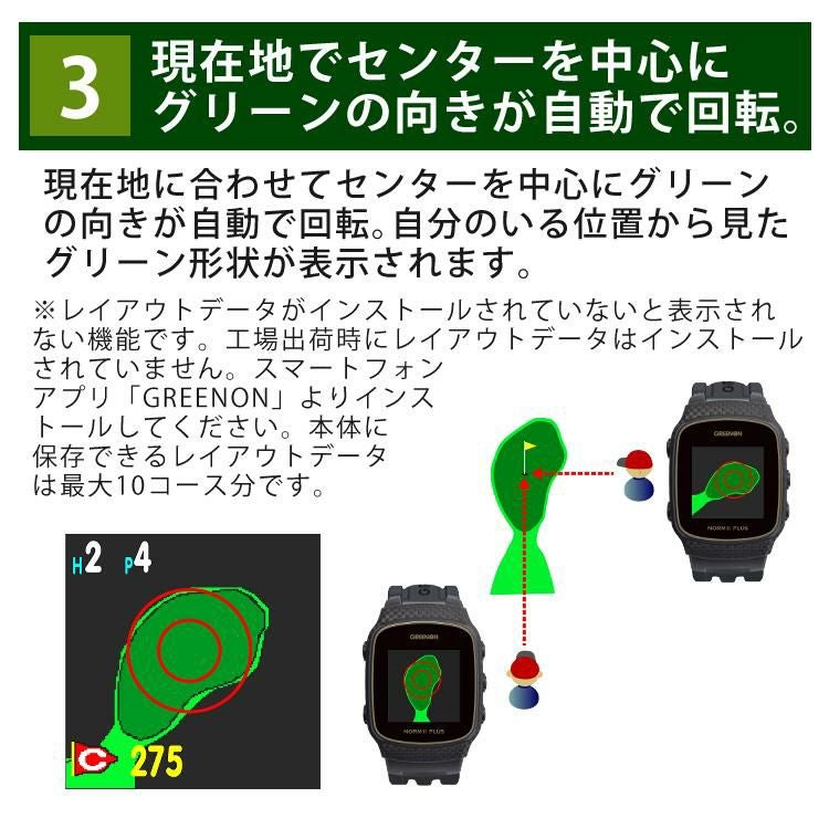 グリーンオン ザ・ゴルフウォッチ ノルム2プラス （クイックスタート