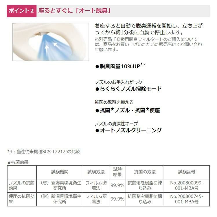 東芝 温水洗浄便座 リモコン式 SCS-T260 クリーンウォッシュ トイレ