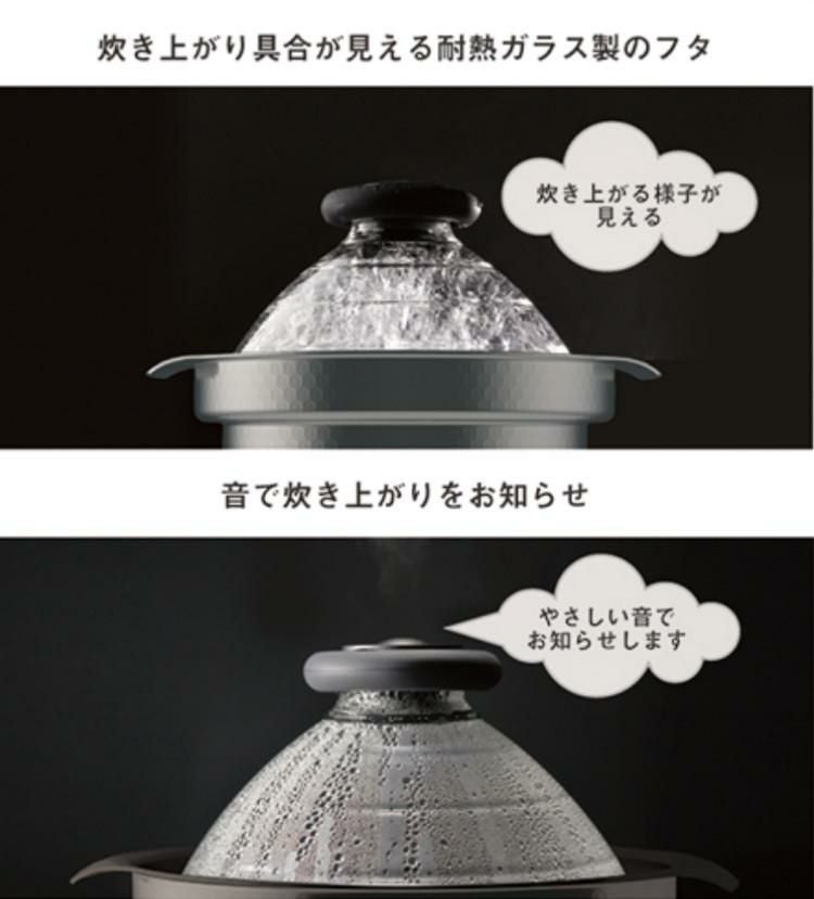 ハリオ 蓋がガラスのIH対応ご飯釜 雪平 GIS-200 両手鍋 炊飯 ご飯釜 IH