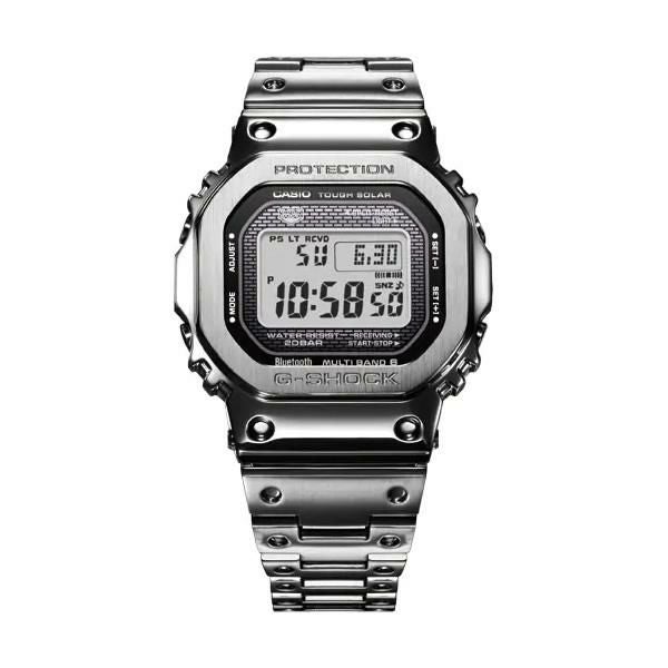 選べる特典付 カシオ ジーショック 腕時計 電波ソーラー オールシルバー メンズ 国内正規品 GMW-B5000D-1JF 丸型時計ケース付
