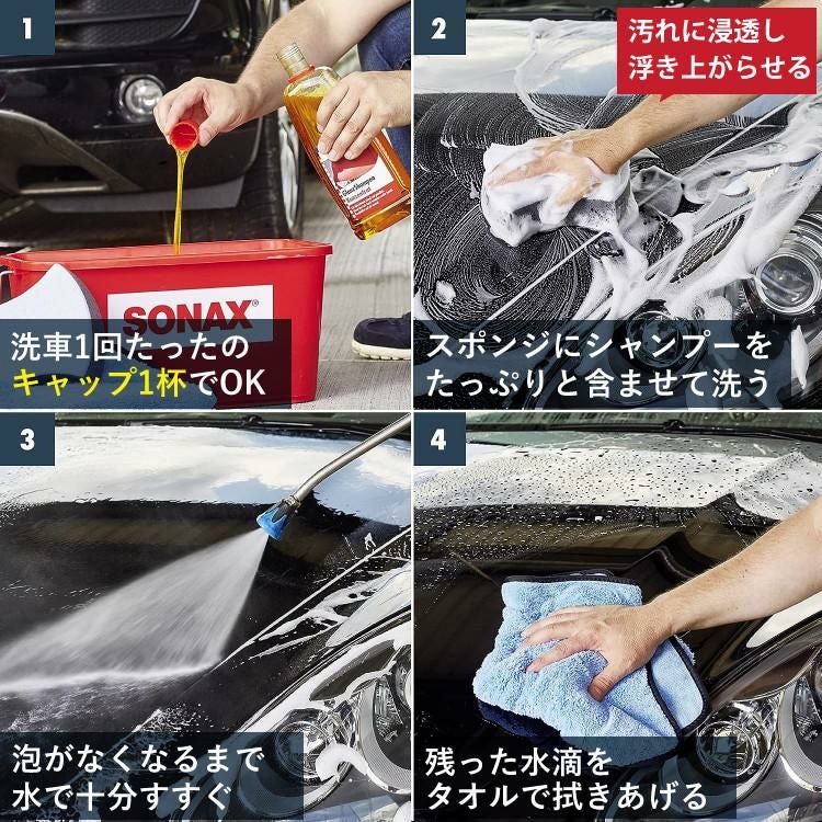 便利なホイール洗車3点セット  SONAX グロスシャンプー ＆ エクストリーム ホイールクリーナー ＆ 使い捨てマイクロファイバークロス付  ラッピング不可