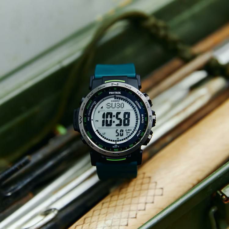 カシオ CASIO PRW-35Y-3JF プロトレック PROTREK メンズ  木製時計スタンド付