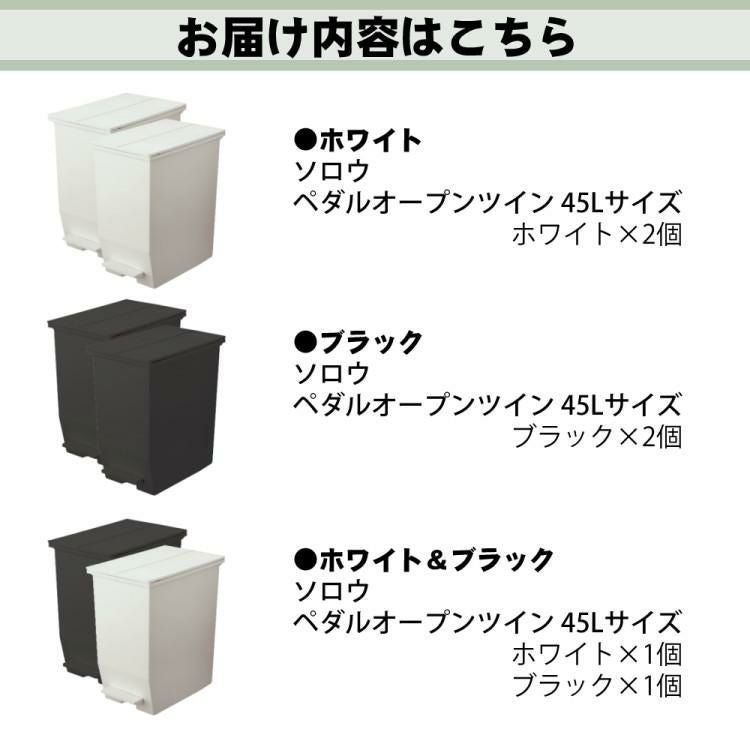 リス ソロウ ペダルオープンツイン 45L (ホワイト/ブラック/ホワイト