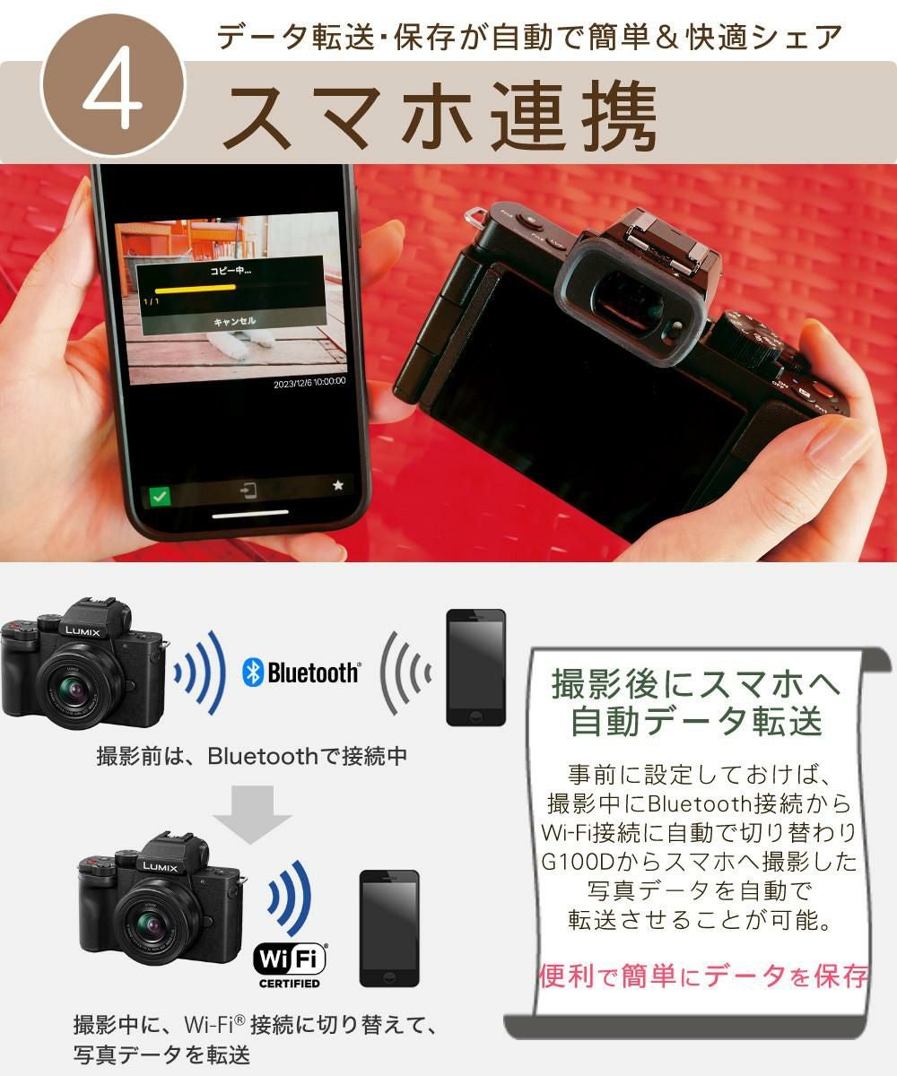 DC-G100DW ダブルズームキット　Panasonic LUMIX パナソニック LUMIX DC-G100DW-K ダブルズームレンズキット｜ミラー