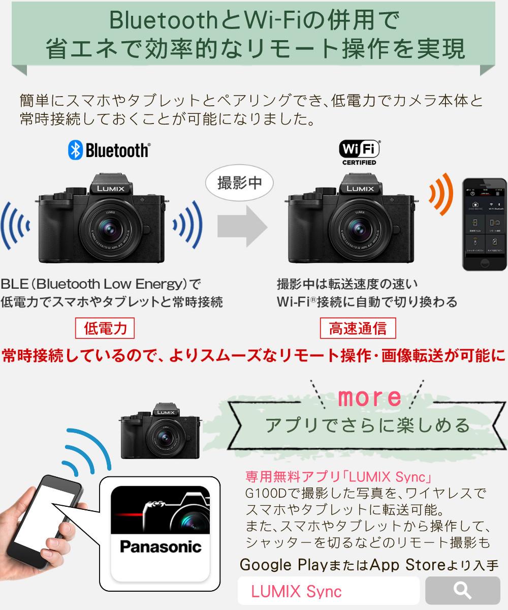 Panasonic パナソニック ミラーレス一眼カメラ LUMIX DC-G100DV-K 標準