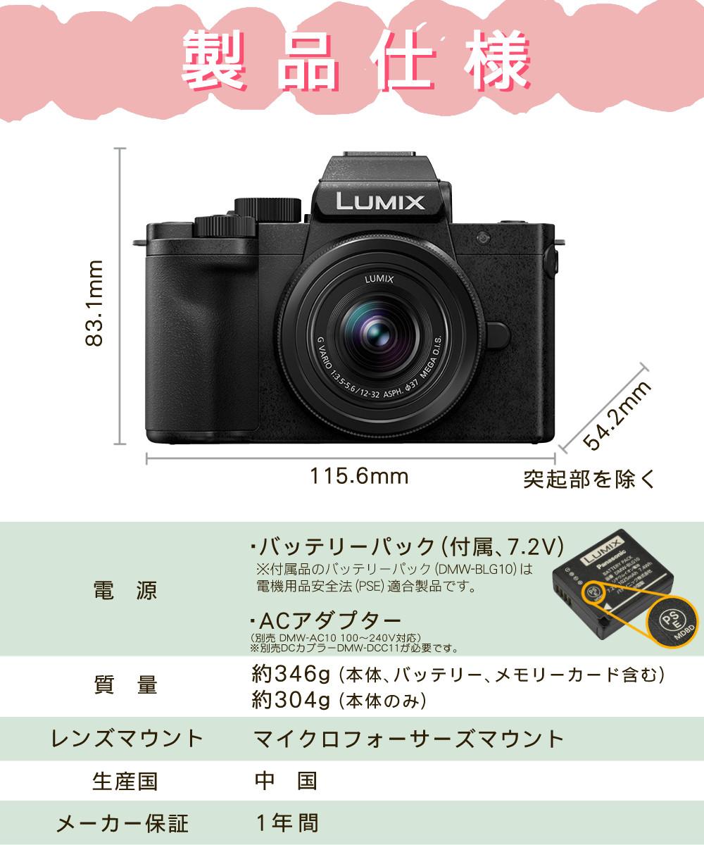 Panasonic パナソニック ミラーレス一眼カメラ LUMIX DC-G100DV-K 標準