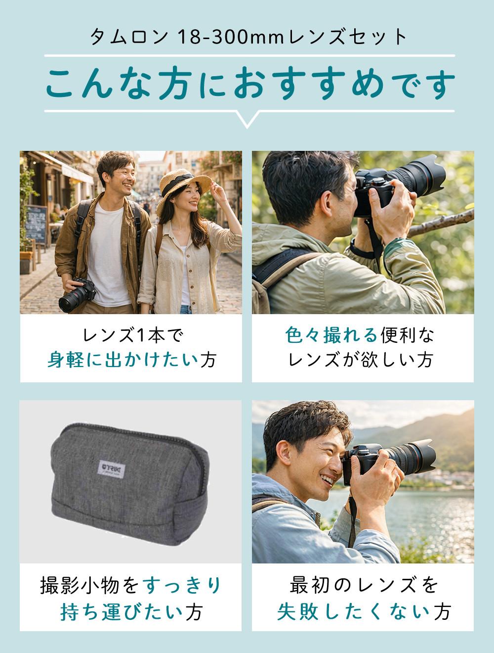 レビューでレンズキャッププレゼント  バッグ付き！ タムロン 18-300mm F3.5-6.3 Di III-A VC VXD ソニーEマウント用 B061S