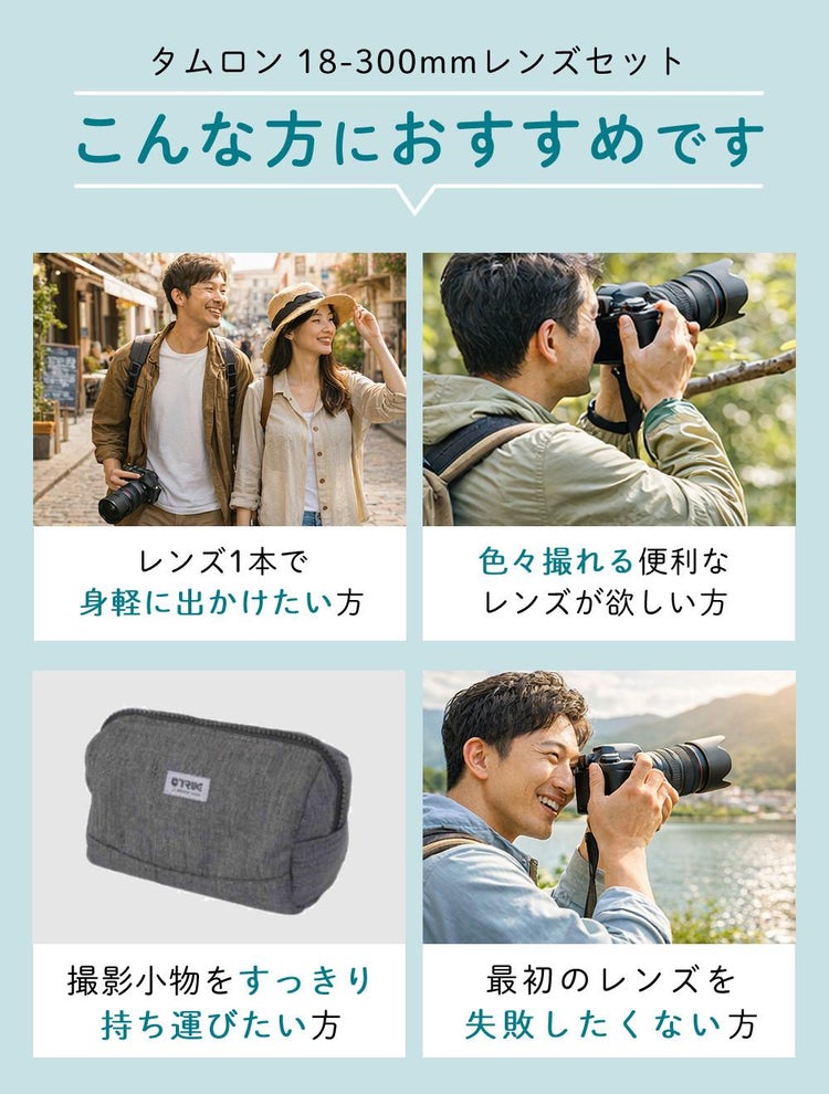 レビューでレンズキャッププレゼント  バッグ付き！ タムロン 18-300mm F3.5-6.3 Di III-A VC VXD ソニーEマウント用 B061S