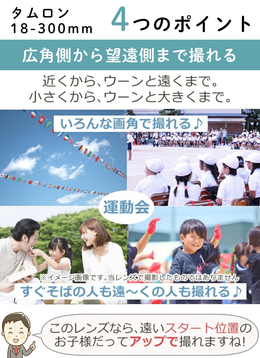 レビューでレンズキャッププレゼント  バッグ付き！ タムロン 18-300mm F3.5-6.3 Di III-A VC VXD ソニーEマウント用 B061S