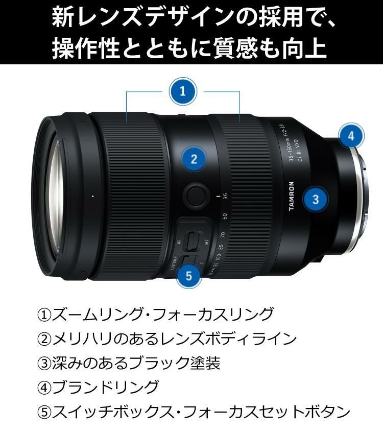 レビューでプレゼント） バッグ付き タムロン 35-150mm F/2-2.8 Di III