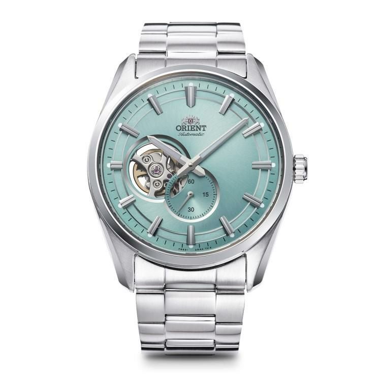 オリエント 腕時計 セミスケルトン 自動巻 ステンレス ライトブルー メンズ 国内正規品 RN-AR0009L お手入れクロス付