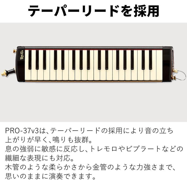 スズキ 鍵盤ハーモニカ メロディオン アルト PRO-37v3  3点セット