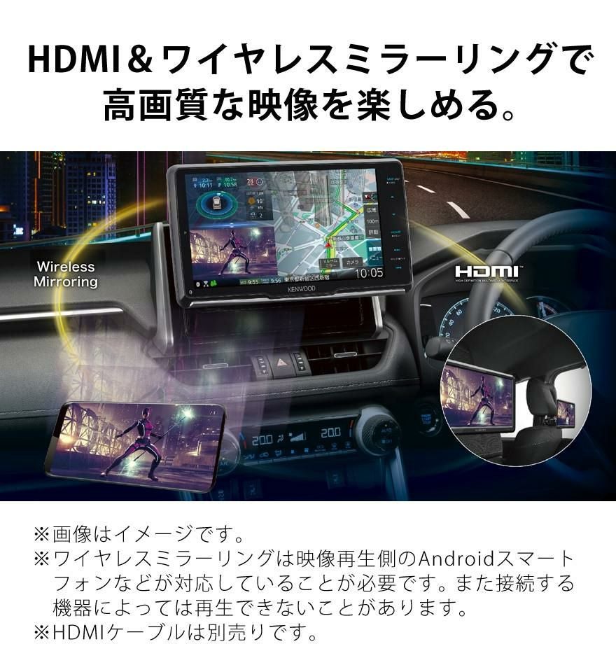KENWOOD MDV-M909HDF 9インチ　2022年 カーナビ ケンウッド MDV-M909HDF) (2022年モデル) 9インチ 彩速ナビ