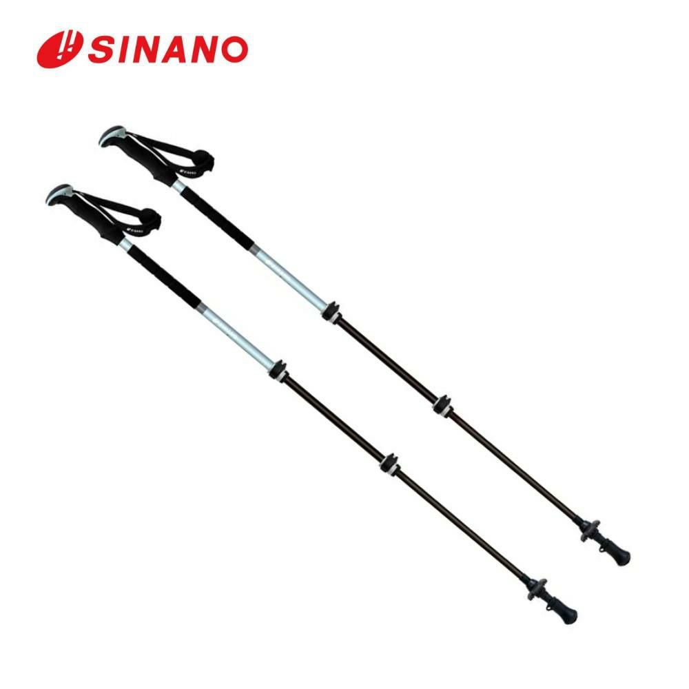 シナノ FAST-115 A/S   スカイ    超軽量アルミ  伸縮タイプ トレッキングポール   95-115cm 3段式調整  2本1組 SINANO