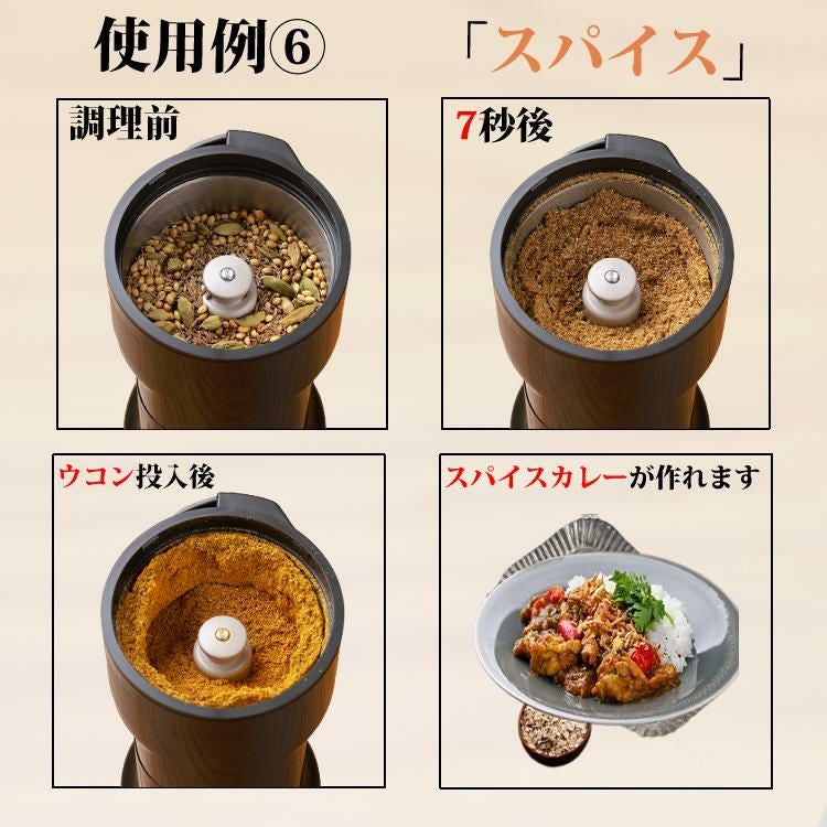 日本製）山本電気 万能ミル Y-308B-CH チャコールグレー 粉ひき器
