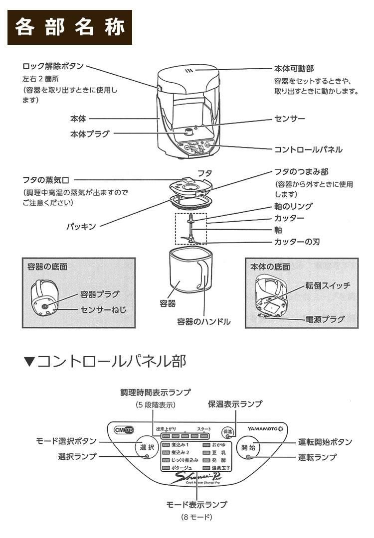山本電気 クックマスター 旬彩Pro YE-CM17B 万能調理器 自動調理 bison_1000001311