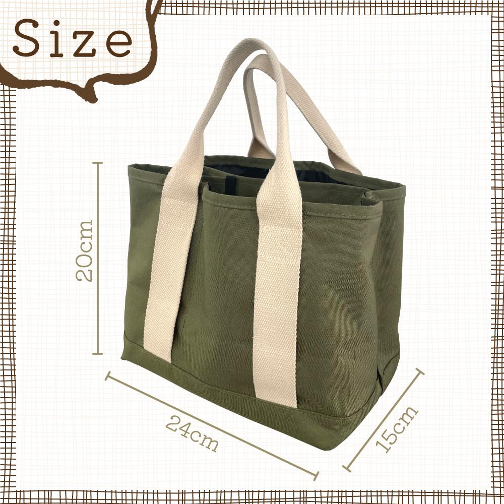 トートバッグ レディース ミニトート 仕切り付 A5サイズ レディースバッグ ブラック ベージュ カーキ ブラックベージュ