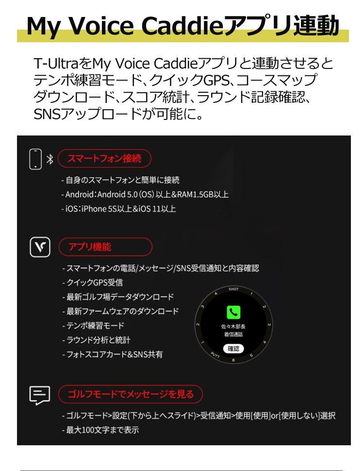 ボイスキャディ T-Ultra ゴルフボール付きセット 腕時計タイプ ゴルフ