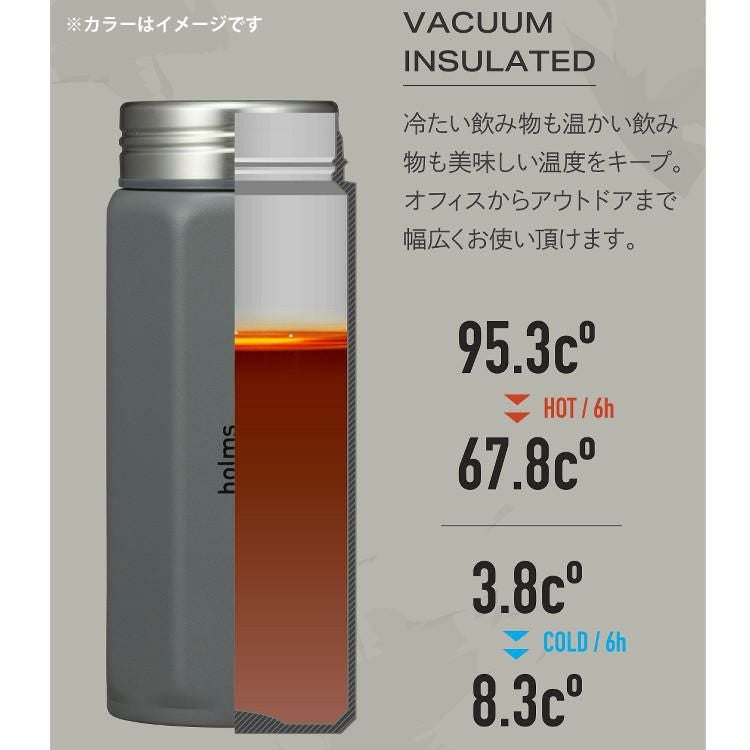 CBジャパン 真空断熱 ステンレスボトル 専用ホルダー付き holms オクタボトル 340 ベージュ
