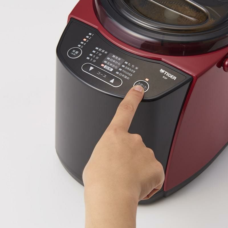 タイガー魔法瓶 精米器 レッド 日本製 精米機 玄米 RSF-A100-R＆食べ