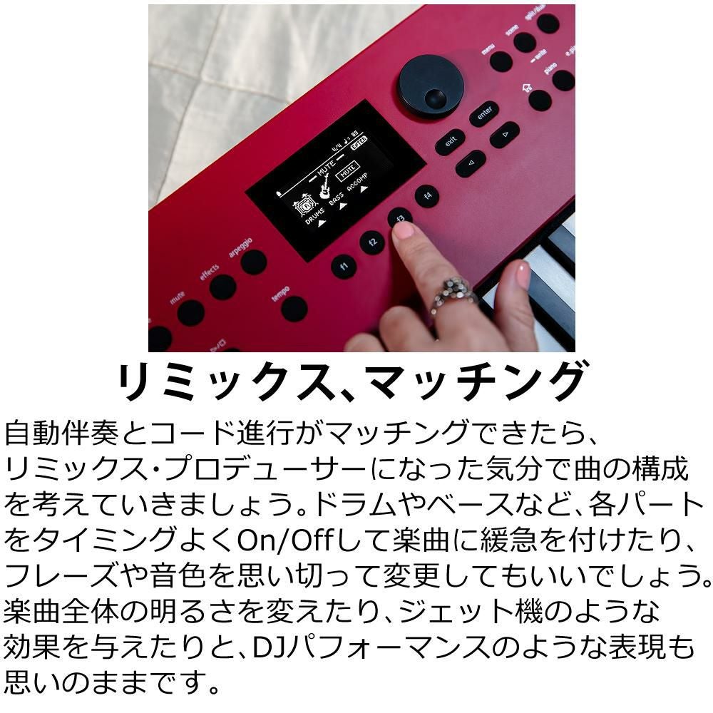 Roland GO:KEYS 3 赤 61鍵盤 電子キーボード Roland GO:KEYS 3 61-Key Touch-Sensitive Portable GOKEYS3-RD B&H