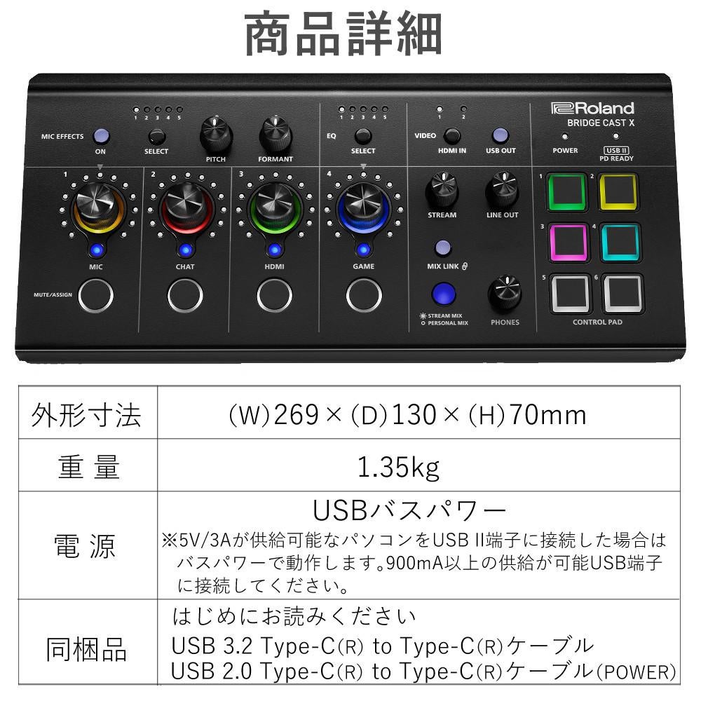 ローランド Roland ゲーミングミキサー BRIDGE CAST X フェイスタオルセット ラッピング不可