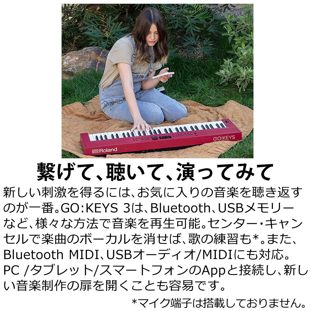 ローランド Roland GO:KEYS 3 GOKEYS3-RD キーボード 61鍵盤 ダークレッド 選べる特典セット ラッピング不可