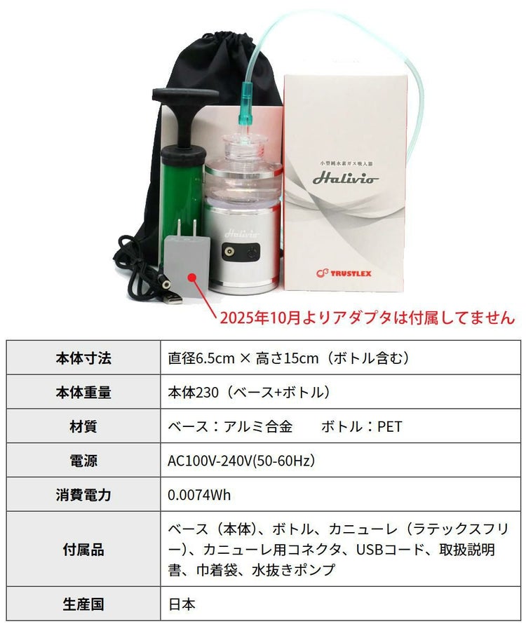 トラストレックス 小型純水素ガス吸入器 アリビオ H 家庭用 小型 水素 生成 吸入 健康機器 TRUSTLEX alivio H ラッピング不可