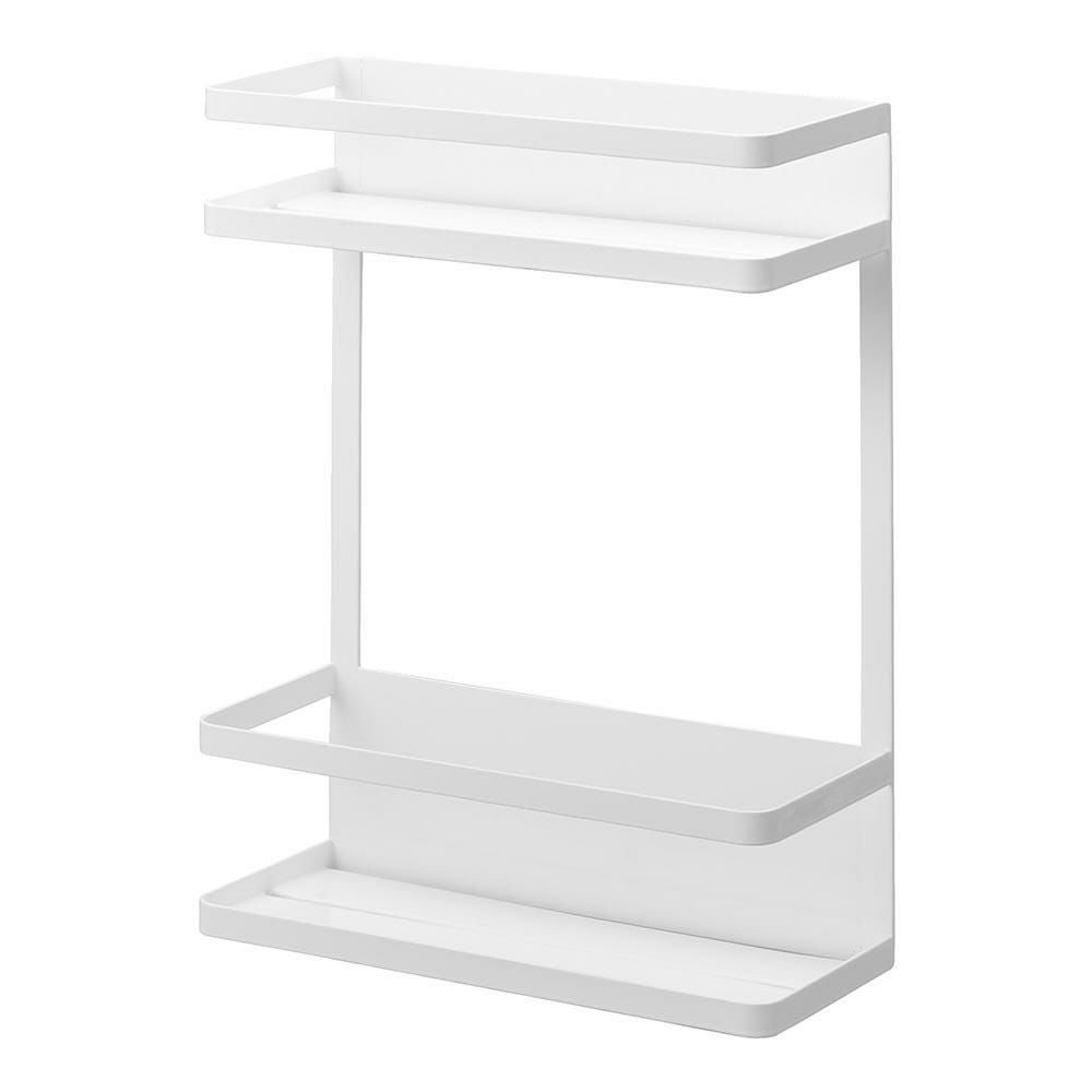 レビューでプレゼント 山崎実業 タワー 洗濯機横マグネット収納ラック 2段 ホワイト ブラック 1800 1801