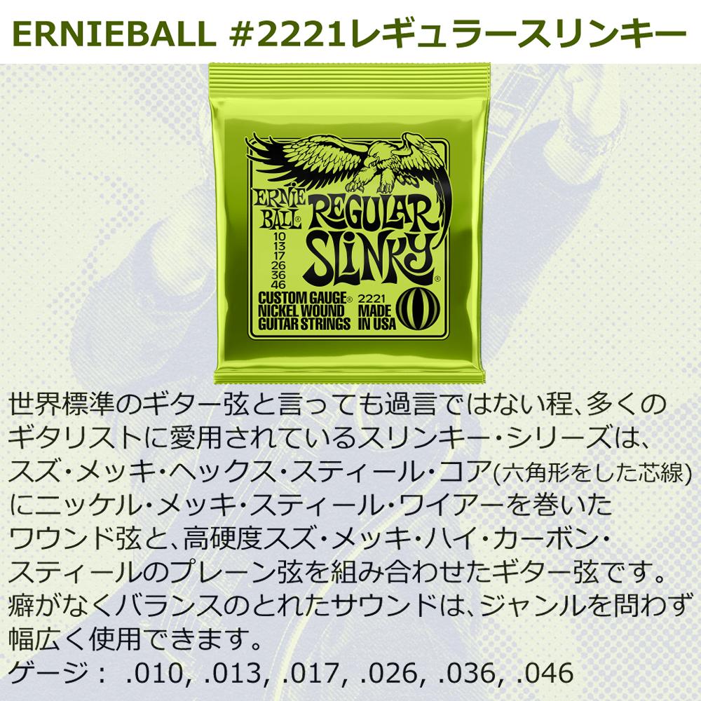アーニーボール ERNIEBALL エレキギター弦 6枚セット