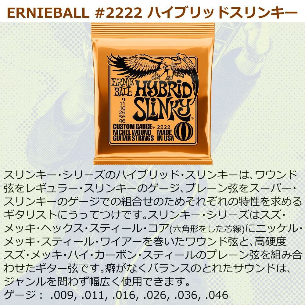アーニーボール ERNIEBALL エレキギター弦 6枚セット