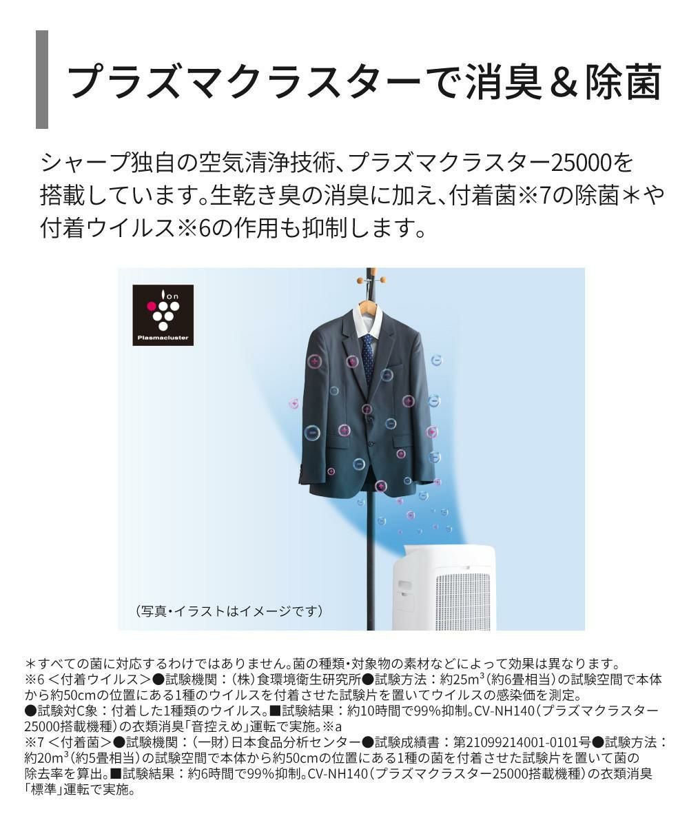 シャープ 衣類乾燥除湿機 CV-SH150-W ホワイト SHARP プラズマクラスター 衣類乾燥 除湿機